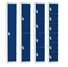 Express Lockers H1800 x W300 x D450mm Blue Doors: click to enlarge
