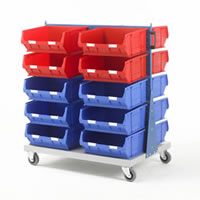 Topstore - Double Sided Louvred Panel Trolley TC Bin Kits: click to enlarge