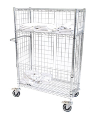 Chrome Laundry and Linen Trolleys: click to enlarge