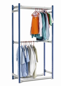 Toprax - Garment Hanging with 2 Hanging Rails: click to enlarge