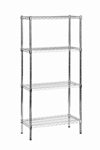 Eclipse Chrome Wire Shelving - Complete Bays with Chrome Finish: click to enlarge