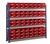 Toprax - Longspan Bay Shelving c/w Red TC Bin Kits - Chipboard Shelves