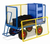Turntable Trailer with Mesh Cage Supports